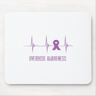 Überdosierung Bewusstsein Herzschlag Ekg Puls Lila Mousepad