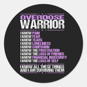 Überdosierung Bewusstsein I Know Pain Survivor Lil Runder Aufkleber