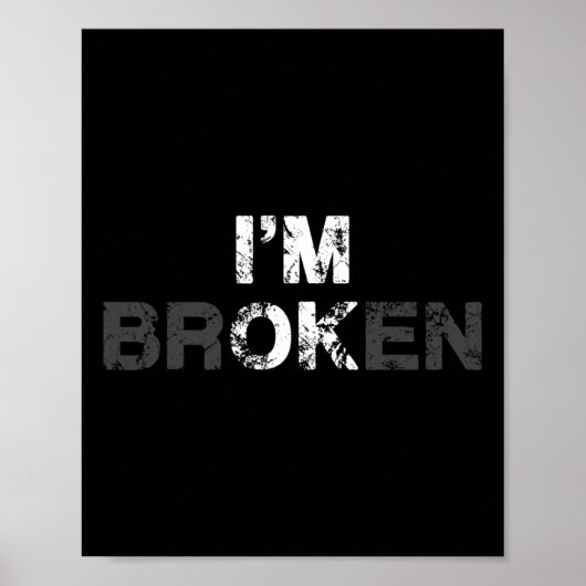 Überdosierung Bewusstsein, ich bin ein Ok Broken T Poster (Vorne)