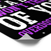 Überdosierung Bewusstsein Lila Band Denken Sie an  Poster (Ecke)