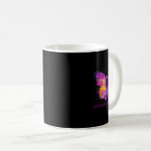 Überdosierung Bewusstsein Lila Ribbon Butterfly Ku Kaffeetasse (VorderseiteRechts)