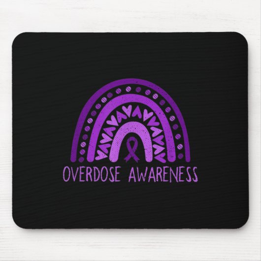 Überdosierung Bewusstsein Regenbogen Lila Schleimh Mousepad (Vorne)