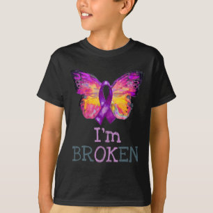 Überdosierung Bewusstsein Schmetterling Lila Ribbo T-Shirt