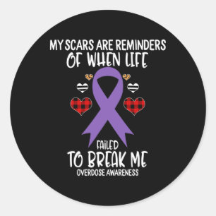 Überdosierung Bewusstsein Warrior Narben Erinnerun Runder Aufkleber