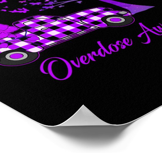 Überdosierung Butterfly Lila Poster (Ecke)