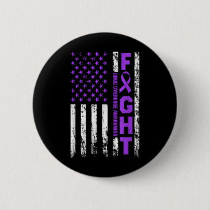 Überdosierung Lila Ribbon-amerikanisches Flag-Medi Button