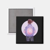 Überdosierung Lila Ribbon Überdosis Awaren Magnet (Vorderseite/Rückseite)