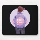 Überdosierung Lila Ribbon Überdosis Awaren Mousepad (Vorne)