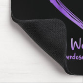 Überdosierung Lila Schmetterlingsherz Mousepad (Ecke)