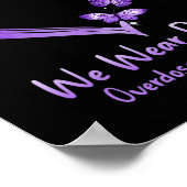 Überdosierung Lila Schmetterlingsherz Poster (Ecke)