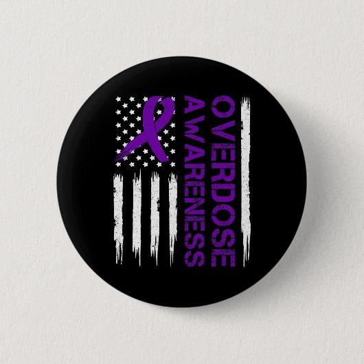 Überdosierung Pruple Ribbon Opioide Überdosierung Button (Vorderseite)