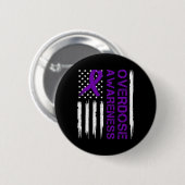 Überdosierung Pruple Ribbon Opioide Überdosierung Button (Vorne & Hinten)