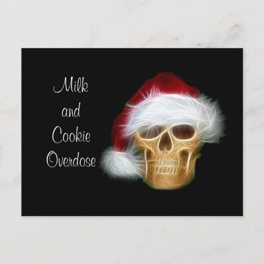 Überdosierung von Milch und Cookie Postkarte (Vorderseite)