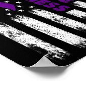 Überdosierung: Warnflagge Pruple Ribbon-Abhängigke Poster (Ecke)