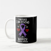 Überdosierungs-Awareness Ribbon I Bin Fierce Stron Kaffeetasse (Links)
