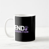Überdosierungs-Bewusstsein Ende der Abhängigkeit H Kaffeetasse (Links)