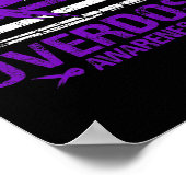 Überdosierungs-Sensibilitätstag USA Flag Überdosie Poster (Ecke)