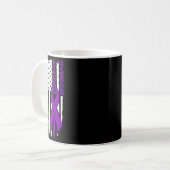 Überdosierungs-Warnflagge Lila Schleife Kaffeetasse (Vorderseite Links)