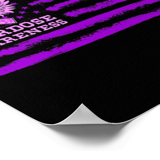 Überdosierungs-Warnstreifen Poster (Ecke)