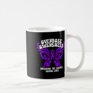 Überdosis-Bewusstsein Lila Band Drogenabhängigkeit Kaffeetasse