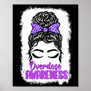 Überdosis-Bewusstsein Lila Band Drogenabhängigkeit Poster