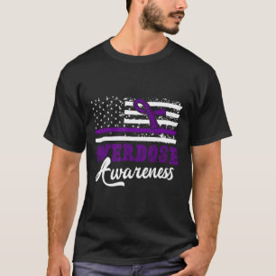 Überdosis-Bewusstsein Lila Band Drogenabhängigkeit T-Shirt