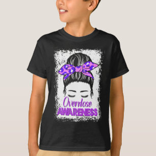 Überdosis-Bewusstsein Lila Band Drogenabhängigkeit T-Shirt