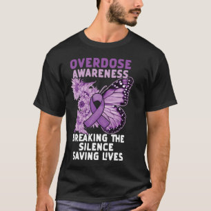 Überdosis-Bewusstsein Lila Band Drogenabhängigkeit T-Shirt