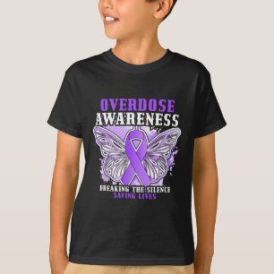Überdosis-Bewusstsein Lila Band Drogenabhängigkeit T-Shirt
