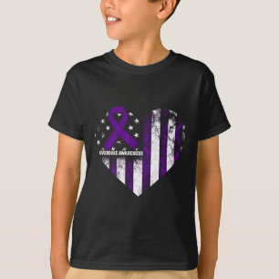 Überdosis-Bewusstsein Lila Band Drogenabhängigkeit T-Shirt