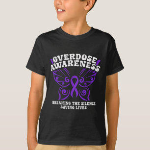 Überdosis-Bewusstsein Lila Band Drogenabhängigkeit T-Shirt