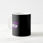 Überdosis-Bewusstsein Mit Glauben Kommt Hoffnung E Kaffeetasse (Vorderseite Links)