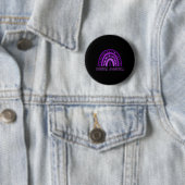 Überdosis-Bewusstsein Regenbogen-Lila-Band Für Män Button (Beispiel)
