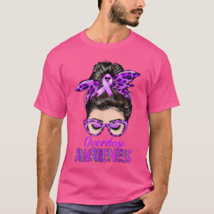 Überdosis-Bewusstsein Unordentlicher Knoten Lila B T-Shirt