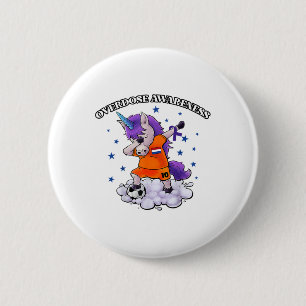 Überdosis-Bewusstseins-Dublierungs-Einhorn-Lila-Ba Button