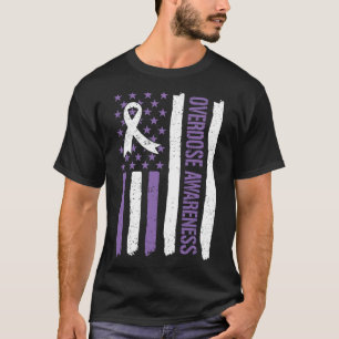Überdosis-Bewusstseinsmonat Amerikanisches Flaggen T-Shirt