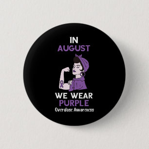 Überdosis-Bewusstseinsmonat im August Lila Band O Button