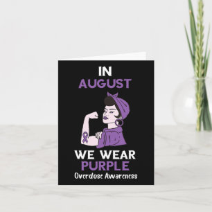 Überdosis-Bewusstseinsmonat Im August Lila Band O Karte