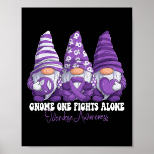 Überdosis-Bewusstseinsmonat Lila Band Gnomies-Unte Poster