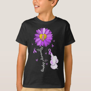Überdosis-Bewusstseinsmonat Sonnenblumenband Lila T-Shirt