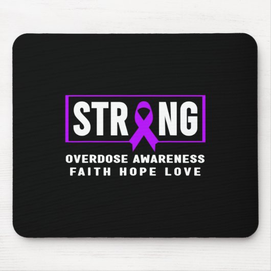 Überdosis Stark - Suchtbewusstsein Mousepad (Vorne)