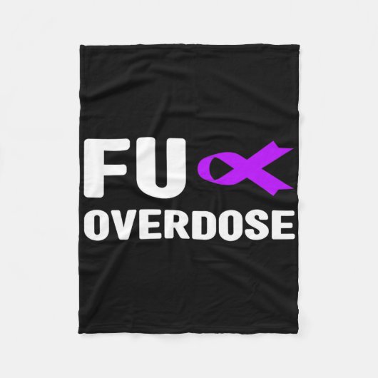 Überdosis - Suchtbewusstsein1 Fleecedecke (Vorderseite)