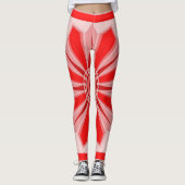 Überdrucke Leggings mit roter Kunst (Vorderseite)