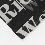 Überdrucke mehrfache Namen Schwarzweiß-modern Fleecedecke (Ecke)