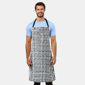 Überdrucke Schürze in Schwarz/Weiß (Getragen)