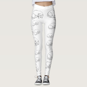 Überdrucken von Dackel-Hund-Leggings Leggings
