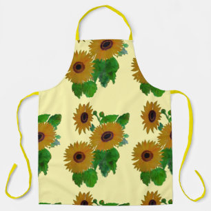 Überdrucken von Sonnenblumen Schürze
