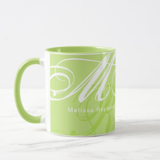 Überdrucktes Monogramm-Überall-Limon Tasse (Links)