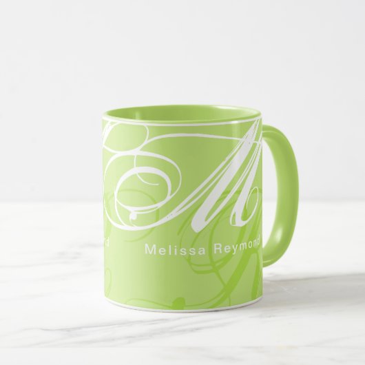 Überdrucktes Monogramm-Überall-Limon Tasse (VorderseiteRechts)