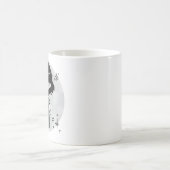 Überdrüssige, ästhetische Chibi-Mädchen-Illustrati Kaffeetasse (Mittel)